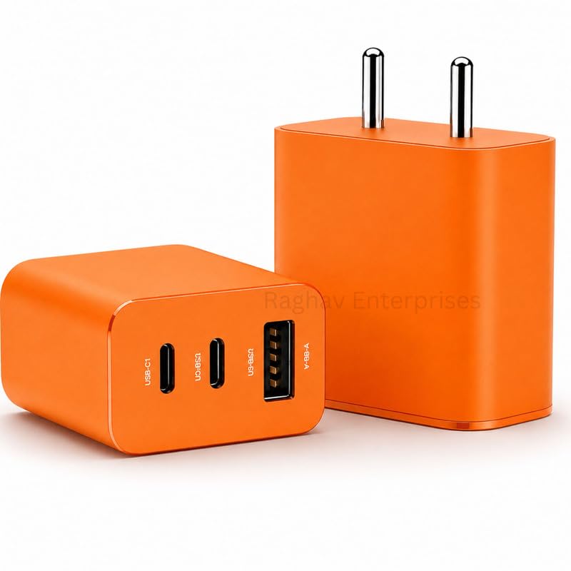 Image of Original 65W Fast Charger Compatible with Nothing Phone 3A /2A /2 /1, CMF Phone 1 | PPS PD 3.0 Type-C Wall Adapter | BIS Certified | Compatible with Nothing 3A Pro /2A Plus OP Orange