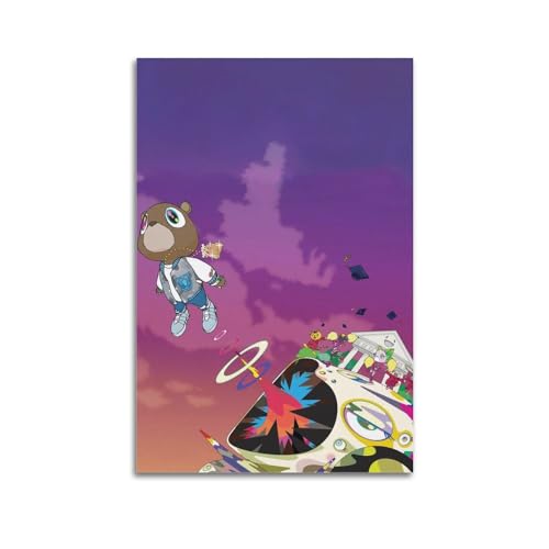 VENBER Kanye West Graduation Album Cover Art - Canvas Wall Poster, 12x18inch (30x45cm), Modern Family Decor