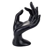 ChezMax Jewery Display Hand Ring Holder - Jewelry Organizer Stand, Necklace Stand, Preppy Jewelry Holder, Aesthetic Room Decor, Black Cute Y2k Room Decor for Women