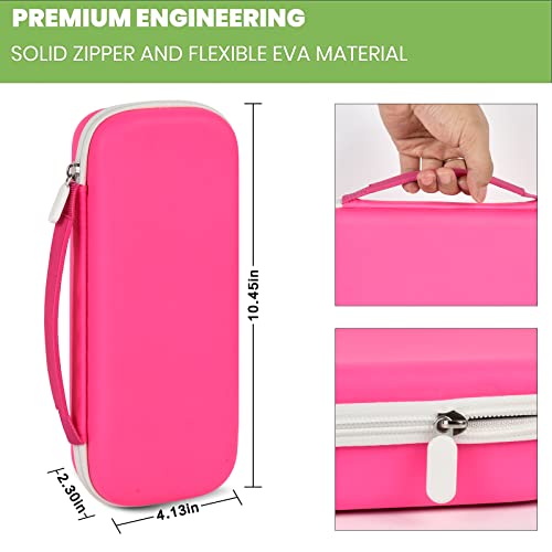Stethoscope Case Compatible with 3M Littmann Classic III Monitoring/Lightweight II S.E/Cardiology IV Diagnostic/MDF Acoustica Stethoscopes, Extra Pocket for Doctor & Nurse Accessories (Rose Red) - Thumbnail 4