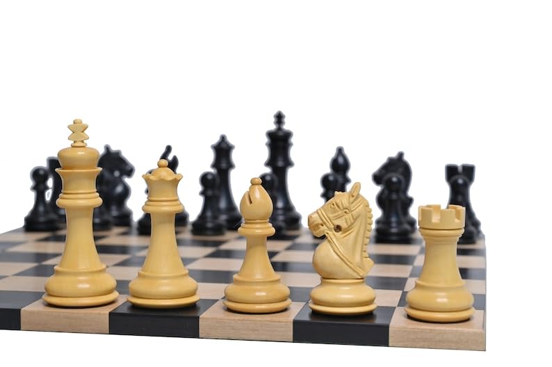 Pièces d'échecs Staunton The Bridle King en buis plombé