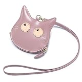 Honesty Mouth 小銭入れ 子供 キッズ 小さい 財布 かわいい 猫 女の子 男の子 本革 レディース コインケース ミニ財布 バッグチャーム (04:ピンク)
