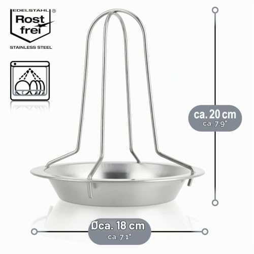 Foto von COM-FOUR® 2x Hähnchengrill, BBQ Hähnchenbräter für Grillhähnchen