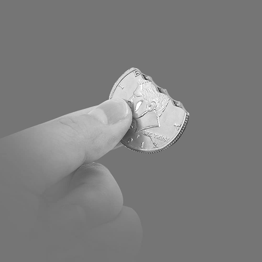 Amazon | 折り畳み式コイン マジック用 モルガンコイン 3枚セット 2つ折り 3つに折り 復活コインマジック 近景マジック道具 初級 簡単  手品 宴会芸 かくし芸 余興 忘年会 新年会 パーティー ジョークグッズ 念力 マジシャン 輪ゴム付き (2つ折り) | マジック・手品 | おもちゃ