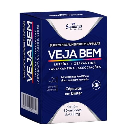 Veja Bem -Luteina, Zeaxantina, astaxantina assoc. 60 cap - SupraErvas
