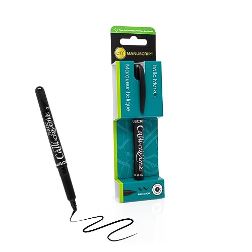 MANUSCRIPT Callicreative Italic Markers, Fine Tip, Black