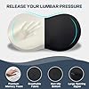 VBGURR Cuscino a Cuneo per Auto, Cuscino per Sedile Auto in Memory Foam, Cuscino Ergonomico per Sedile Auto con Supporto per Steißbein per Driver, Sedia da Ufficio e Camion, Sollievo dal Dolore
