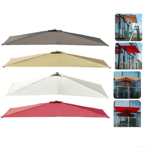 Toldo de repuesto para sombrilla semirrectangular ideal para balcones pequeños y patios 3