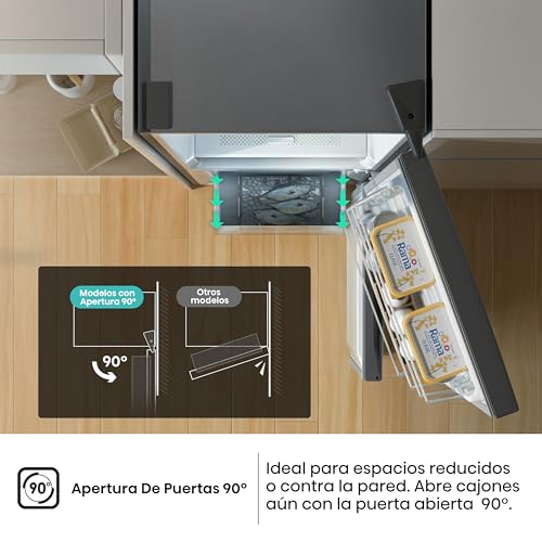 Miniatura 7 de Hisense Rb390n4ccd - Frigorífico Combi, Eficiente Clase D, Capacidad 304 L Con 186 Cm Alto, Cajón Verduras, 4 Estrellas Congelador, Puerta Reversible, Silencioso 39db, Color Blanco