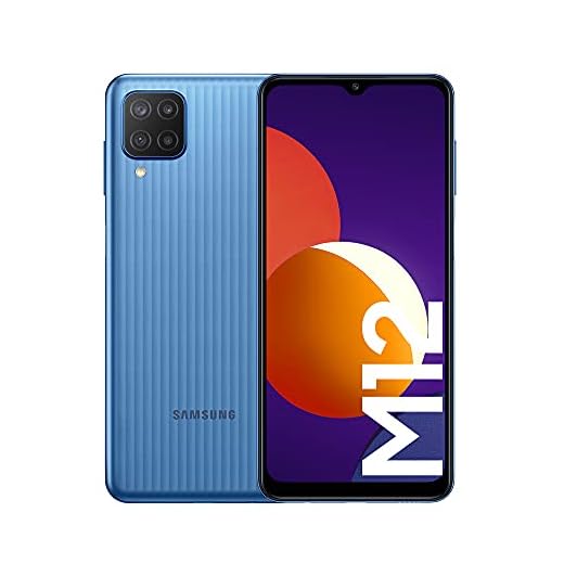 Samsung Smartphone Galaxy M12 con Pantalla Infinity-V TFT LCD de 6,5 Pulgadas, 4 GB de RAM y 64 GB de Memoria Interna Ampliable, Batería de 5000 mAh y Carga rápida Azul (ES Versión)