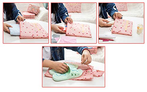 7Pcs Travel Bags Clothes Packing Cube Luggage Organizer With Shoes Bag (Rose) #TOP4