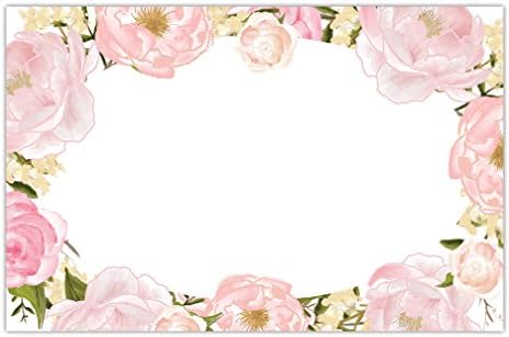 DB Party Studio Paper Placemats Pack of 25 Easy Cleanup Disposable Place Mats Gorgeous Pink Floral Blooms Border For Bridal Shower Wedding Reception Woman's Birthday Dining Table Setting 17" x 11"