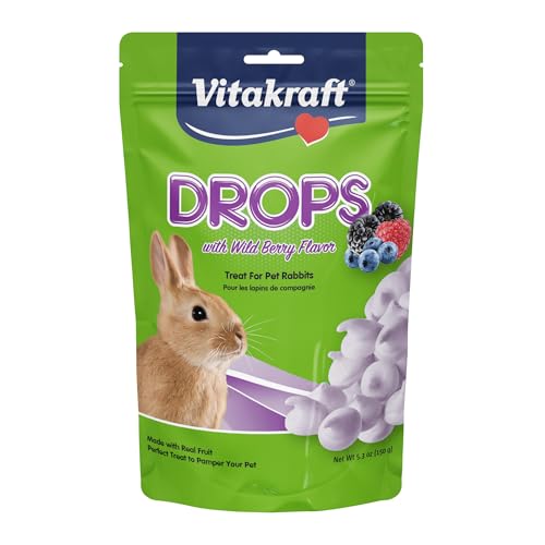 Vitakraft Drops Rabbit Treat - Wild Berry - Yogurt Treats for Rabbits Purple 5.3 Ounce (Pack of 1)