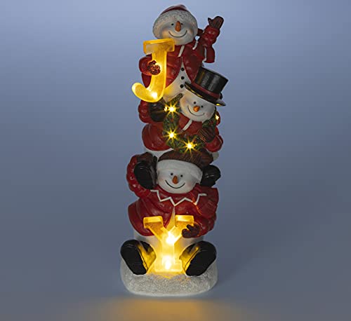 Vp Home Christmas Trio Snowman Decor, Christmas Figurines Resin Snowman Lighted Decorations, Led Holiday Light Up Snowman Indoor, Festive Fiber Optic Decorations, Snowman Christmas Decorations #TOP6