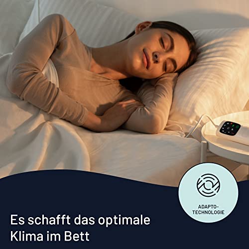 Imetec Scaldasonno Adapto, Maxi-Spann-Wärmeunterbett für Einzelbett, 195x90 cm, geringer Stromverbrauch, schnelle Erwärmung, indiv. Temperatur, hypoallergenes gestepptes Gewebe, Steuerung mit 6 Temp.