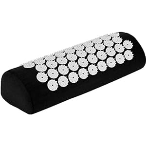 Belmalia Acupressure pillow for the shoulders and neck, bolster, massage cushion, relaxation cushion, TCM Black