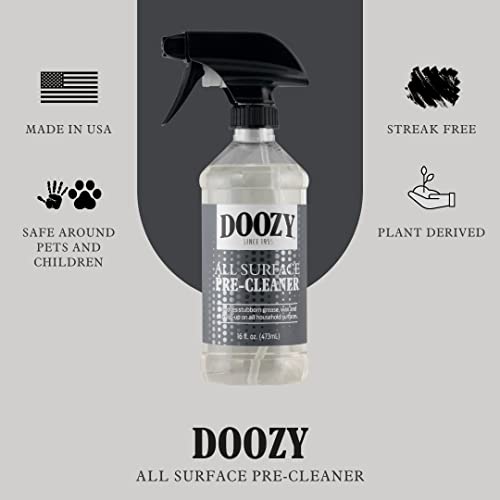 Doozy All Surface Pre-Cleaner - Pre Treatment To Easily Remove Built Up Grease, Grime, Dirt, Wax & Oil On Furniture, Wood, Glass, Plastic, Metal, Ceramic & Household Surfaces - 16 Ounce #TOP2
