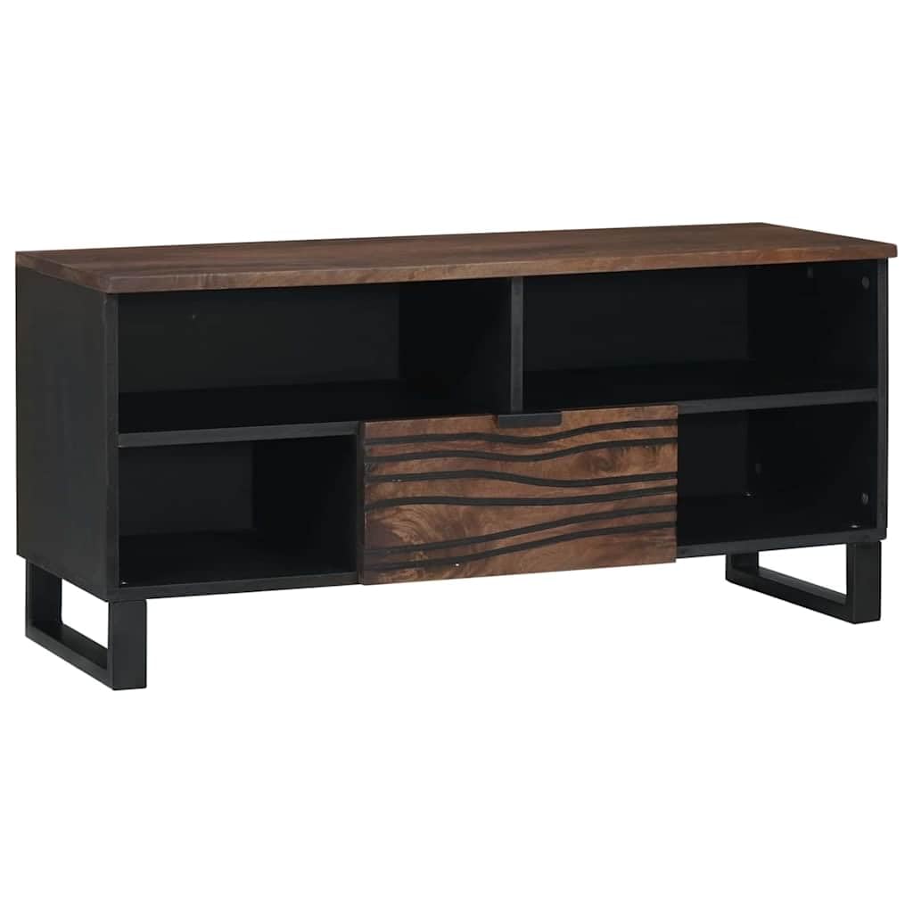 Mobile TV basso in noce, 105 x 33 x 46 cm, in legno