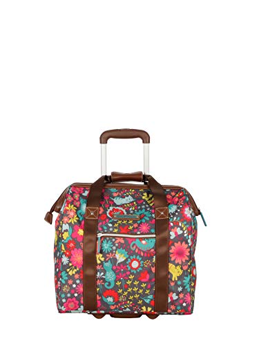 Lily Bloom Design Pattern Carry on Bag Wheeled Cabin Tote (Playful Gray)