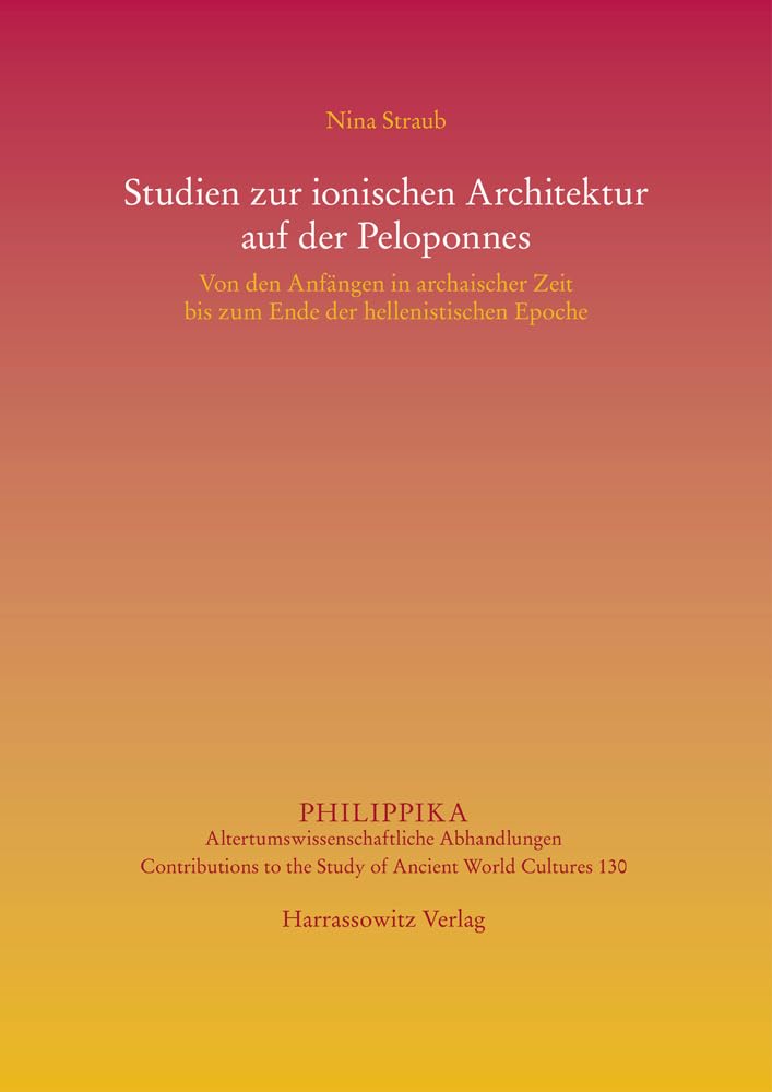Ionischen Architektur Peloponnes livre d'histoire de l'art hellénistique