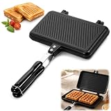 Doppelseitige Sandwich Maker Bratpfanne mit Hitzebeständigem Griff Antihaft