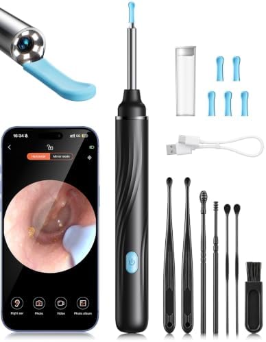 Ear Wax Removal Tool with 1080P HD Otoscope Ear Camera, 6 LED Lig...