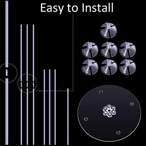 GAKA Table Balloon Stand Kit- 8 Sets 28" Height,Balloons Column Stand Reusable Clear Balloon Holder(7 Balloon Sticks,7 Balloon Cups,1 Balloon Base) for Any Occasions Party Decorations