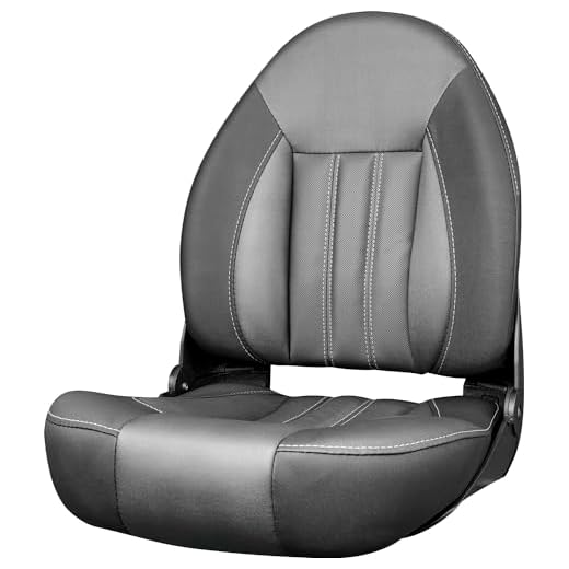 Tempress ProBax Orthopedic Folding High Back Boat Seat (Black/Charcoal/Carbon)