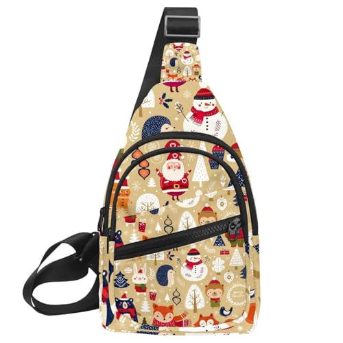 Bolsa de pecho navideña de Papá Noel y muñeco de nieve, el regalo perfecto para amigos invisibles