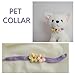 Handmade Crochet Cute Flower Dog Cat Rabbit Pet Collar Purple Necklace Gift (Medium)