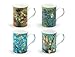 Gracie Bone China Impressions 9-Ounce Mug, Set of 4