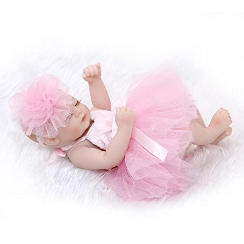 iCradle Reborn Baby Dolls 26 cm Mini Full Body Soft Silikon Baby Realistische Neugeborene Baby Mädchen Puppen Handmade Toy Cute Xmas Birthday Gift – Bild 3