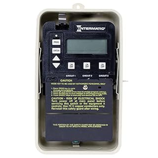 Intermatic PE153 24-Hour Electronic Time Control - Multi-Circuit Pool and Spa Timer with Countdown, Override, and Versatile Programming - Freeze and Heater Protection, LCD Readout