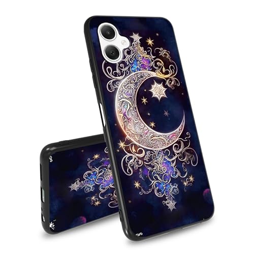 BEOTIWAD for Samsung Galaxy A05 Case for Samsung A05 Phone Case Moon Star Galaxy Floral Theme Design Ultra-Thin Soft TPU Shockproof Protection Cover for Galaxy A05