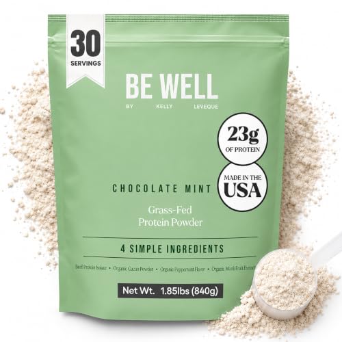 Be Well by Kelly Grass Finished Beef Protein Powder Mint Chocolate Flavor