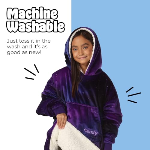 image for THE COMFY Original Jr for Kids | Oversized Sherpa Fleece Wearable Blan