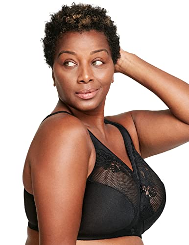 Glamorise Full Figure Plus Size Magiclift Minimizer Bra Wirefree #1003 Black #TOP2
