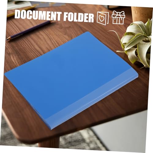 Dossier de bleu avec pochettes transparentes PP résistant trieur de document et protège-document A4 - 4