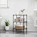 FUNWAY 3-Tier Metal Storage Rack, for Kitchen, Adjustable 3 Tier Metal Storage Rack, Black