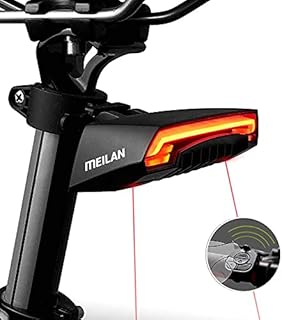 MEILAN X5 Smart Bike Tail Light with Turn Signals and Automatic Brake Light Wireless Remote Control Bike Rear Light Back USB Rechargeable Safety Cycling Warning Light Fits on Any Road Bicycle
