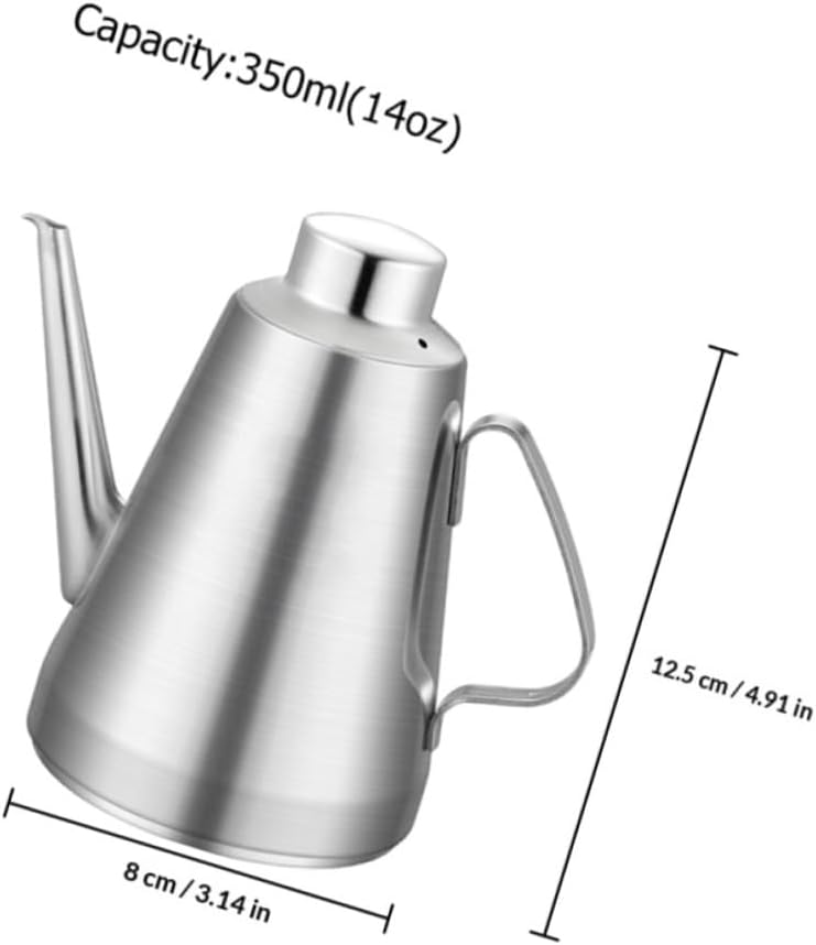 LIFKOME Stainless Steel Oil Dispenser 350ml Leak-proof Kitchen Storage Container for Oil and Vinegar Essential Cooking Tool for Home Chefs and BBQ Lovers image 2