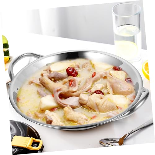 Wok de acero inoxidable con fondo plano miniatura 6