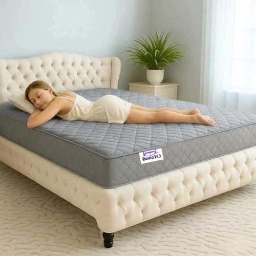 DozelQ Dual Comfort Reversible HR Foam Mattress | Orthopedic Support & Soft Plush Feel (Medium Firm & Medium Soft) | Breathable Back Pain Relief Gadda