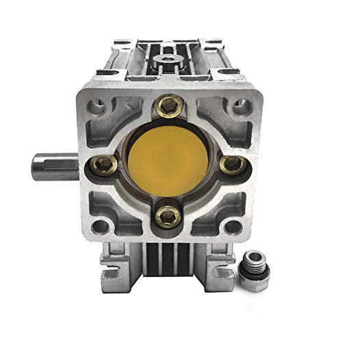 NMRV-030 Speed Reducer Ratio 80:1 Worm Gear High Torque Gearbox Reducer for NEMA23 Stepper/Servo Motor