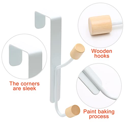 Miniatura 2 de Poxiaoer Gancho Para Puerta Para Colgar, 4 Piezas De Ganchos Blancos Para Ropa, Gancho Blanco Para Puerta, Antideslizante, Gancho Para Puerta Para Cocina, Perchero De Baño Para Colgar
