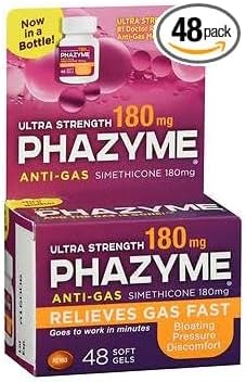 Phazyme Anti-Gas Ultra Strength 180 mg Softgels - 48 ct, Pack of 4