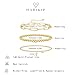 HABIKIP 14K Gold Plated Beaded Bracelets for Women Trendy, Bracelet Stack Sets Dainty Pearl Charm Bracelets for Women Adjustable Non Tarnish Accessories Fashion Jewelry Gifts