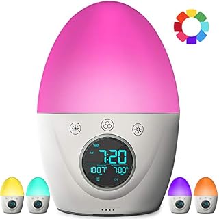 FiveHome Kids Alarm Clock, Children's Sleep Trainer, 7 Color Wake Up Light