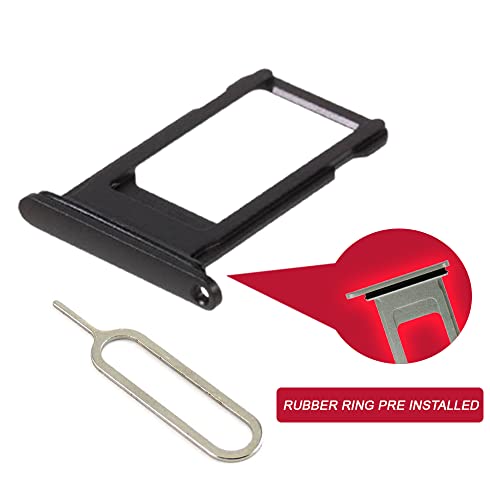 The Perfect Part Sim Card Slot Tray Holder Replacement Compatible With Iphone X - Incl. Rubber Gasket And Sim Pin (Black) #TOP1