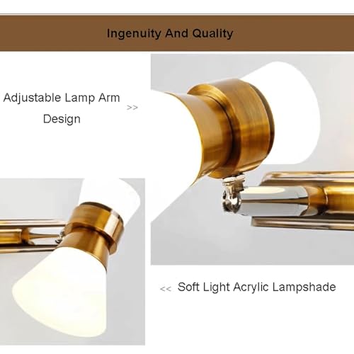 Iluminación de Tocador Vintage con Lámpara de Pared Regulable sobre Espejo 5